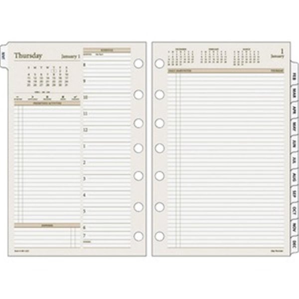 Made-To-Stick Day Runner PRO 2PPD Wide Area Planning Pages Refill, Gray - Size 4 MA2656539